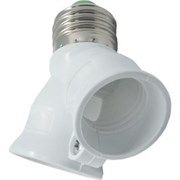 Переходник Ecola A7T27WEAY, с цоколя E27 на 2xE27, белый 41533