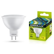 Лампа светодиодная Ergolux LED-JCDR-9W-GU5.3-3К, 9Вт, 180-240В, GU5.3