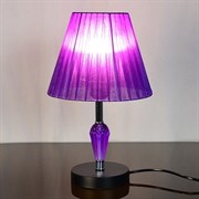Настольная лампа 2045+142, высота 350мм, 1х60W, E27, черный/фиолетовый абажур