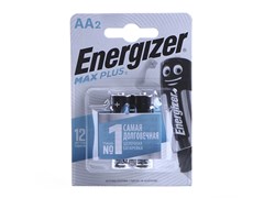 Батарейка Energizer МАХ Plus E91 АА, алкалиновая/щелочная, пальчиковая, упаковка 2шт.