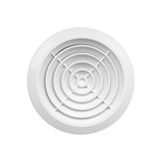 Решетка вентиляционная EVENT ПКС170/125, диаметр 125мм, с концентрическими жалюзи, круглая, пластиковая, белая
