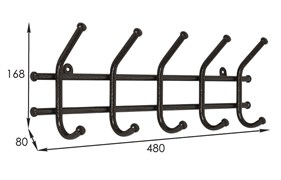 Вешалка настенная норма 5