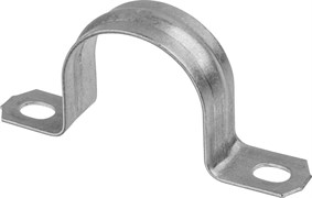 Скоба металлическая Светозар, диаметр 19мм, двухлапковая, для крепления металлорукава, упаковка 50шт
