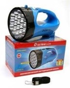 Фонарь-прожектор Ultraflast 12889 LED 3818SM, аккумуляторный 4В 1.3Ah, 1 светодиод 3Вт, 12 светодиодов, 140Лм, 2 режима, синий