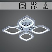 Люстра подвесная LED-встроенная 10016/4B, LED 80W, 3000+5000k, диаметр 525мм, ПДУ, диммер, хром