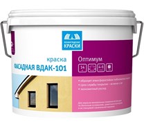 Краска Тэкс Оптимум ВДАК-101 акрилатная, для наружних/фасадных работ, белая, глубокоматовая, 3кг Краска Тэкс Оптимум ВДАК-101 акрилатная, для наружних/фасадных работ, белая, глубокоматовая, 3кг