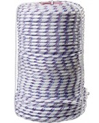 Шнур (фал) плетёный капроновый СИБИН 16-прядный, 8ммx100м, с капроновым сердечником, 1300кг