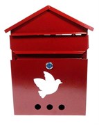 Ящик почтовый Домик Голубь, 350x240мм, вишня, с замком