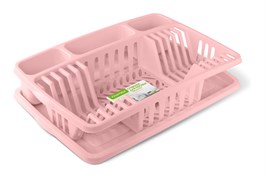 Сушилка для посуды Фланто С488РОЗ, 508х338мм, пластиковая, розовая