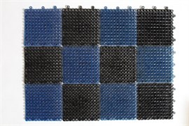 Коврик-травка входной грязезащитный 420x560мм, пластиковый, черно-синий