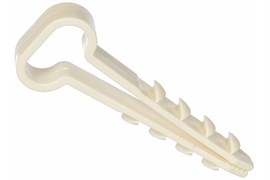 Дюбель-хомут FORTISFLEX ДХП для плоского кабеля, 6-12мм, нейлон, белый