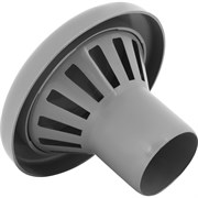 Зонт/дефлектор канализационный, диаметр 50мм, полипропилен, серый
