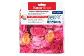 Салфетка для уборки MasterHouse 60160 Голландские цветы, 30x30см, микрофибра
