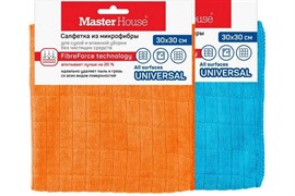 Салфетка для уборки MasterHouse M-03 Бельгийские вафли, 30x30см, вафельная, микрофибра, микс