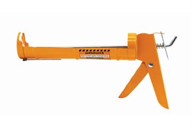 Пистолет для герметиков Шабашка 015-0003, полукорпусной, металический, оранжевый