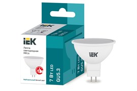 Лампа светодиодная IEK ECO MR16 LLE-MR16-7-230-40-GU5.3, 7Вт, 230-240В, цоколь GU5.3