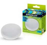 Лампа светодиодная Ergolux LED-GX53-12W-GX53-4K, 12Вт, 180-240В, цоколь, GX53, 4500К
