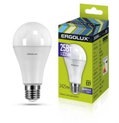 Лампа светодиодная Ergolux LED-A60-15W-E27-3K, 15Вт, 220В, цоколь Е27, 3000К