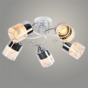 Люстра подвесная 3-рожковая XA1290/5, 3х60W, E27, диаметр 560мм, высота 260мм, HN21, WH+CR белый/хром