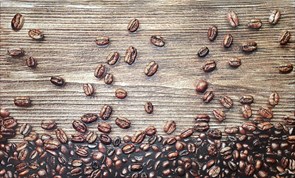 Фартук-панно ПВХ Кофейные зерна, 1002х602х5мм