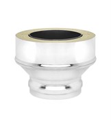 Переход на сэндвич для дымохода диаметр 115x200мм, нержавеющая сталь 0.8мм (AISI 430/0.8мм) 56046