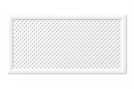 Решетка (экран) радиаторная ХДФ, 600x1200мм, Готико, врезная, белая
