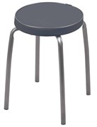 Табурет Nika Фабрик2 ТФ02, круглый, мягкое сиденье, 32см, темно-серый