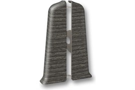 Заглушка для плинтуса напольного Деконика, ПВХ, 55мм, каштан серый 352, набор 2шт.
