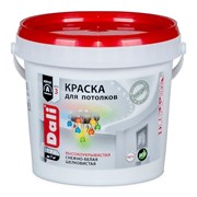 Краска акриловая DALI, для потолков, 0.9л, супербелая, матовая 31243