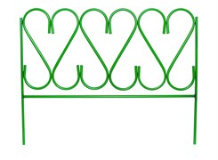 Забор садовый Green Line Изящный большой, 0.65х0.95м, 5 секций, металлический, зеленый 80988
