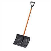 Лопата снеговая Крепыш, 450x335мм, черная, стальной черенок в оплетке + V-образная ручка 20224