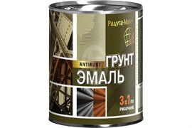 Грунт-эмаль по ржавчине РАДУГА 3 в 1, 1.9кг, желтый, полуглянцевая 66005