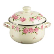 Кастрюля кухонная Розанна, 5л, эмалированная сталь, с рисунком 69770