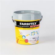 Краска FARBITEX вододисперсионная, акриловая, интерьерная, матовая, белая, 1.1кг