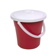 Ведро хозяйственное Евро, с крышкой, 12л, пищевой полипропилен, бордовое 82869