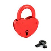 Замок навесной СТАРТ ЗВ С-2 Сердечко, красный, сувальдный 37978