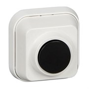 Кнопка звонка Schneider Electric А1-0.4-011, белая, с черной кнопкой, пластиковая