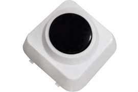 Кнопка звонка IN HOME КЗ-1, белая, с черной кнопкой, пластиковая