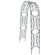 Арка садовая Green Line Комбинированная, 1.2x2.52x0.36м, разборная, металлическая, зеленая 74518