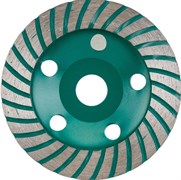 Чашка алмазная ВОЛАТ TURBO 89050-125, шлифовальная, по бетону, 125мм 75587
