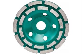 Чашка алмазная ВОЛАТ TURBO 89040-125, шлифовальная, двухрядная, по бетону, 125мм 75588