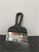Шпатель штукатурный 150мм, нержавеющая сталь, DECOR Black Edition 311-0150, черная пластиковая ручка 88177
