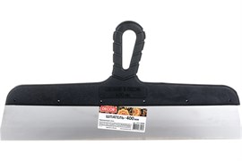 Шпатель штукатурный 400мм, нержавеющая сталь, DECOR Black Edition 311-0400, черная пластиковая ручка 88182