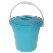 Ведро хозяйственное Евро, с крышкой, 12л, пищевой полипропилен, бирюзовое 82868