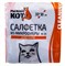 Салфетка для уборки стекол и зеркал Рыжий Кот M-05 310227, 30x30см, микрофибра, серый 74613 - фото 101426