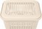 Корзина для белья Econova 431293307, 30л, 370x260x465мм, пластиковая, бежевый, откидная крышка 86781