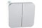 Выключатель SYSTEM ELECTRIC Blanca ВLNVA065011, двухклавишный, накладной, белый 41378