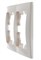 Рамка LEZARD Мира, двухместная, жемчужно-белый перламутр, горизонтальная 64335