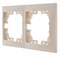 Рамка LEZARD Мира, двухместная, крем, горизонтальная 21303