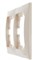 Рамка LEZARD Мира, двухместная, крем, горизонтальная 21303
